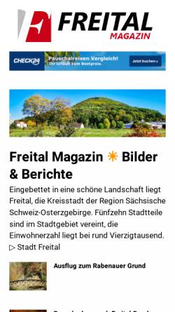 Vorschau der mobilen Webseite www.freital-magazin.de, Freital Magazin