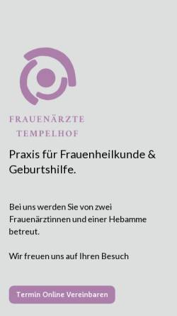 Vorschau der mobilen Webseite www.frauenaerzte-tempelhof.de, Gynäkologische Gemeinschaftspraxis