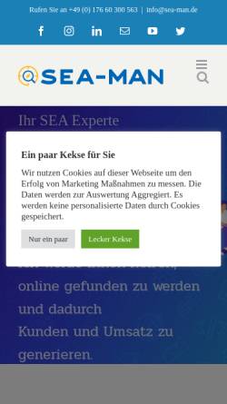 Vorschau der mobilen Webseite sea-man.de, SEA-Man