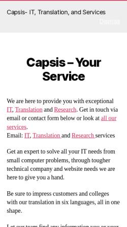 Vorschau der mobilen Webseite www.capsis.de, Capsis- EDV