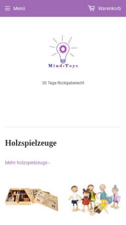 Vorschau der mobilen Webseite mind-toys.de, Mnd-Toys