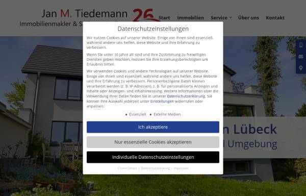 Vorschau von www.tiedemann-immobilien.de, Jan M. Tiedemann Immobilien