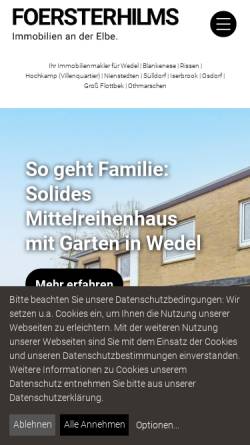 Vorschau der mobilen Webseite www.foersterhilms.de, Försterhilms