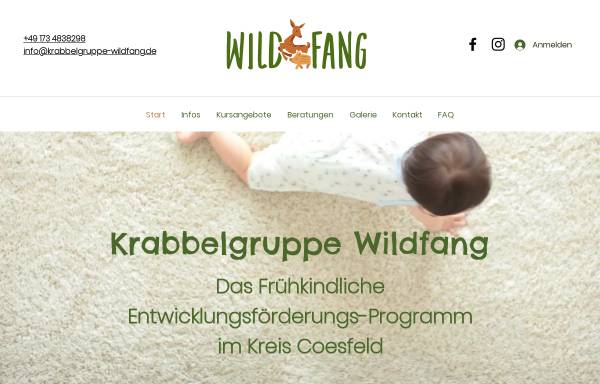 Vorschau von www.krabbelgruppe-wildfang.de, Krabbelgruppe Wildfang
