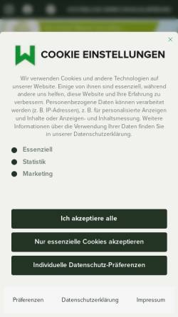 Vorschau der mobilen Webseite www.wamadirekt.de, WAMA Walter Mauden GmbH & Co.KG