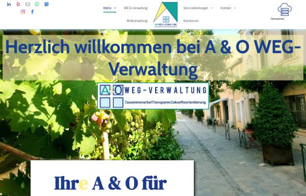 Vorschau von www.ao-weg-verwaltung.de, A & O WEG-Verwaltung