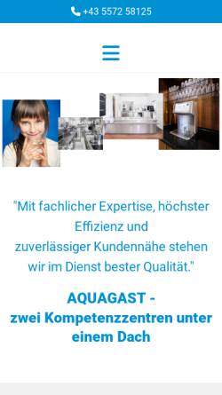 Vorschau der mobilen Webseite www.aquagast.at, Aquagast GmbH