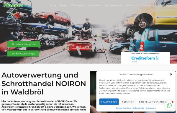 Vorschau von www.noiron.de, Autoverwertung & Schrotthandel Noiron Inh. Michael Kappenstein e.K