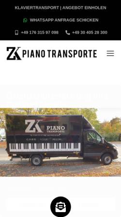 Vorschau der mobilen Webseite zk-piano-transporte.de, ZK Piano Transporte