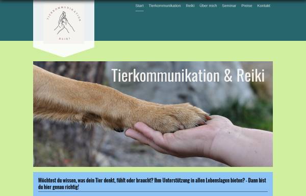 Vorschau von www.tierkommunikation-tiertelepathie.de, Tierkommunkation Anke Amthor