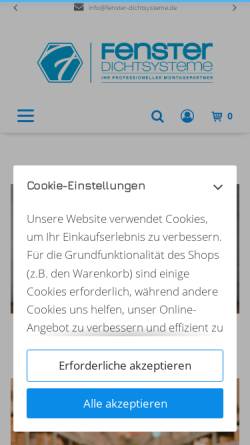 Vorschau der mobilen Webseite www.fenster-dichtsysteme.de, Fenster Dichtsysteme