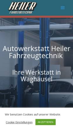 Vorschau der mobilen Webseite www.heiler-fahrzeugtechnik.de, Heiler Fahrzeugtechnik