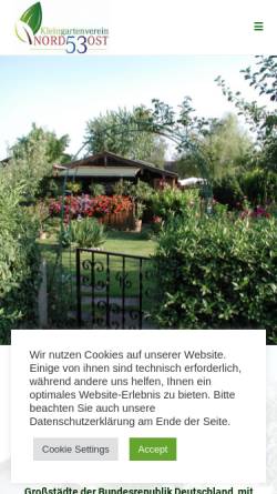 Vorschau der mobilen Webseite kgv-no53.de, Kleingartenverein NO 053