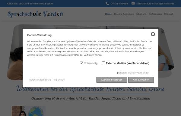 Vorschau von www.sprachschule-verden.de, Sprachschule Verden, Inh. Sandra Bruns