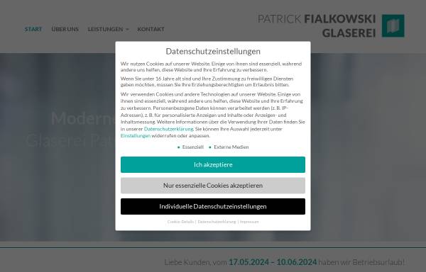 Vorschau von www.glaserei-p-fialkowski.de, Glaserei Patrick Fialkowski