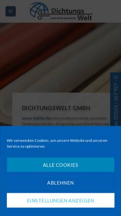 Vorschau der mobilen Webseite www.dichtungswelt.de, DichtungsWelt GmbH