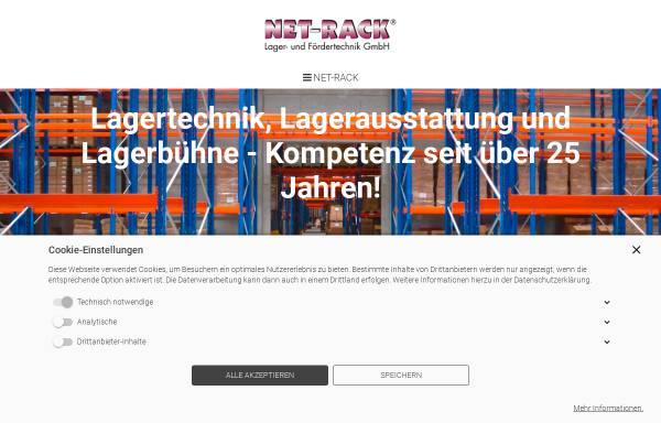 Vorschau von www.net-rack.de, NET-RACK Lager- und Fördertechnik GmbH