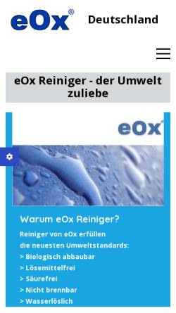 Vorschau der mobilen Webseite www.eox-deutschland.de, eOx Deutschland