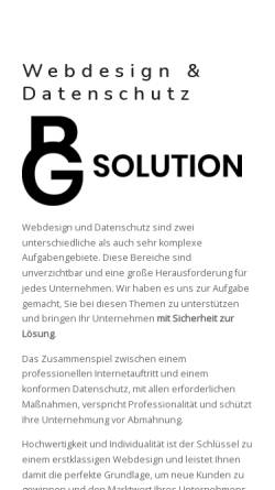 Vorschau der mobilen Webseite bg-solution.de, BG Solution UG