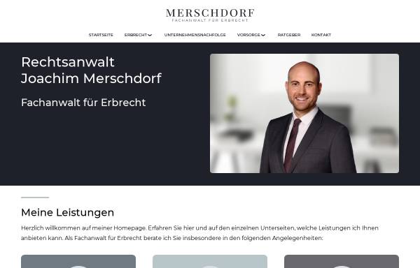 Vorschau von www.ra-merschdorf.de, Rechtsanwalt Merschdorf