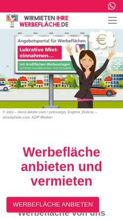 Vorschau der mobilen Webseite wir-mieten-ihre-werbeflaeche.de, Lück Spezialist für Aussenwerbung e. K.