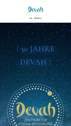 Vorschau der mobilen Webseite www.devah.de, Devah – Zentrum für Yoga und Begegnung e.V.