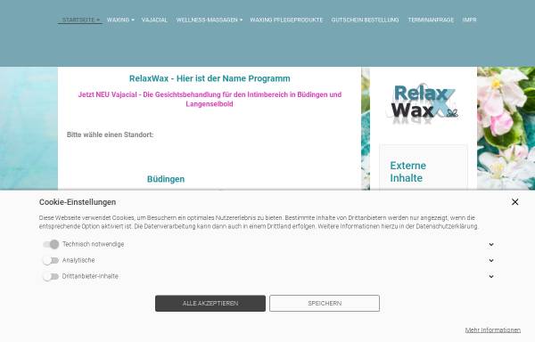 Vorschau von www.relaxwax.de, RelaxWax