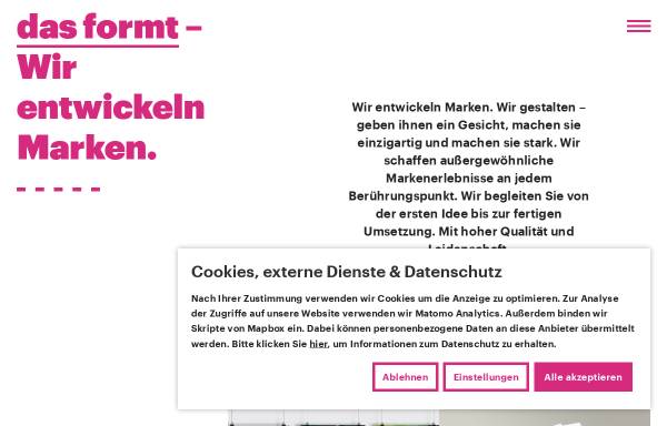 Vorschau von www.dasformt.de, das formt – Wir entwickeln Marken.