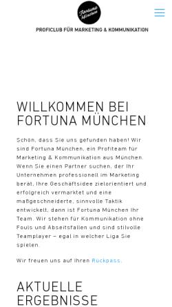 Vorschau der mobilen Webseite www.fortuna-muenchen.com, Fortuna München