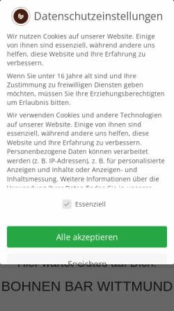 Vorschau der mobilen Webseite bohnenbar.de, BOHNENBAR