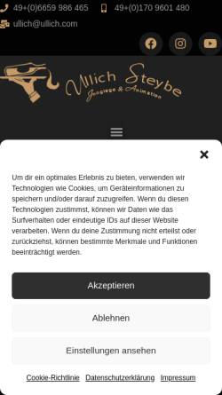 Vorschau der mobilen Webseite www.jongleur-comedykellner.de, Ullich Steybe