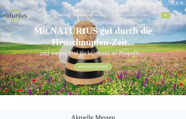 Vorschau von naturius.de, Naturius - Aichhorn & Lieberwirth GbR