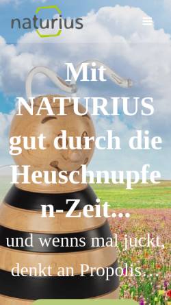 Vorschau der mobilen Webseite naturius.de, Naturius - Aichhorn & Lieberwirth GbR