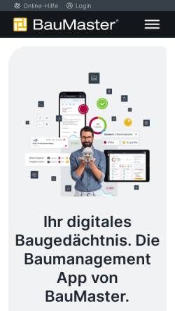 Vorschau der mobilen Webseite bau-master.com, BauMaster - PASit software GmbH