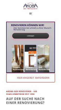 Vorschau der mobilen Webseite www.akoba.de, Akoba - Reinhard Konzelmann e. K.