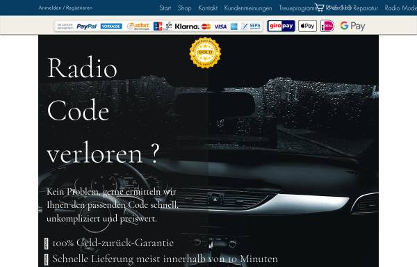 Vorschau von www.radio-codes.de, Radio Code Ince