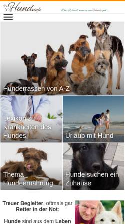 Vorschau der mobilen Webseite hund.info, Hund.info