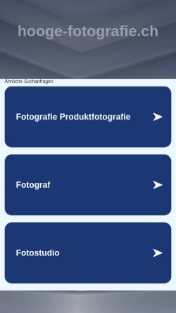 Vorschau der mobilen Webseite www.hooge-fotografie.ch, Hooge Fotografie