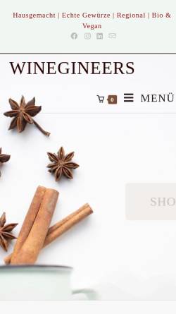 Vorschau der mobilen Webseite www.winegineers.de, WINEGINEERS