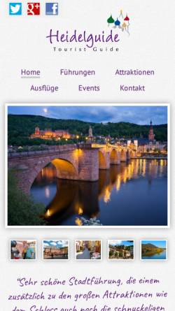 Vorschau der mobilen Webseite www.heidelguide.com, Heidelberg Tourist Guide