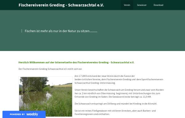Vorschau von fvgreding.weebly.com, Fischereiverein Greding Schwarzachtal e.V.
