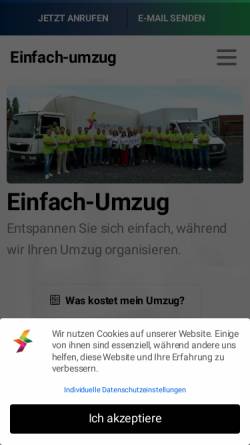 Vorschau der mobilen Webseite einfach-umzug.com, Einfach-Umzug (KAMedia GmbH)
