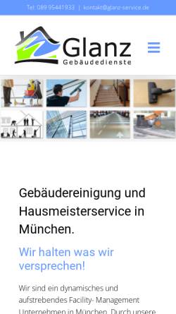 Vorschau der mobilen Webseite glanz-service.de, Glanz Gebäudedienste e.K.