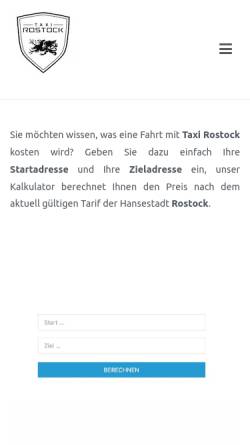 Vorschau der mobilen Webseite rostocker.taxi, TR - Taxi Rostock GmbH