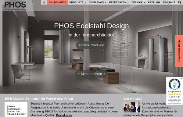 Vorschau von www.phos.de, PHOS Edelstahl Design