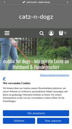 Vorschau der mobilen Webseite www.catz-n-dogz.de, catz-n-dogz