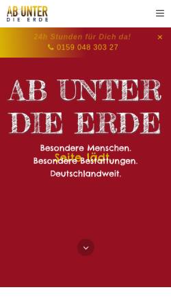 Ab unter die Erde