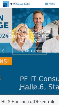 Vorschau der mobilen Webseite www.pfitconsult.de, PF IT Consult GmbH