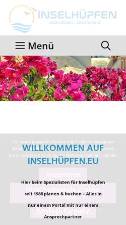 Vorschau der mobilen Webseite www.xn--inselhpfen-feb.eu, Inselhüpfen in Europa