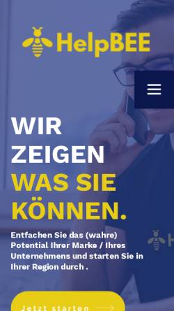 Vorschau der mobilen Webseite www.helpbee.de, Helpbee